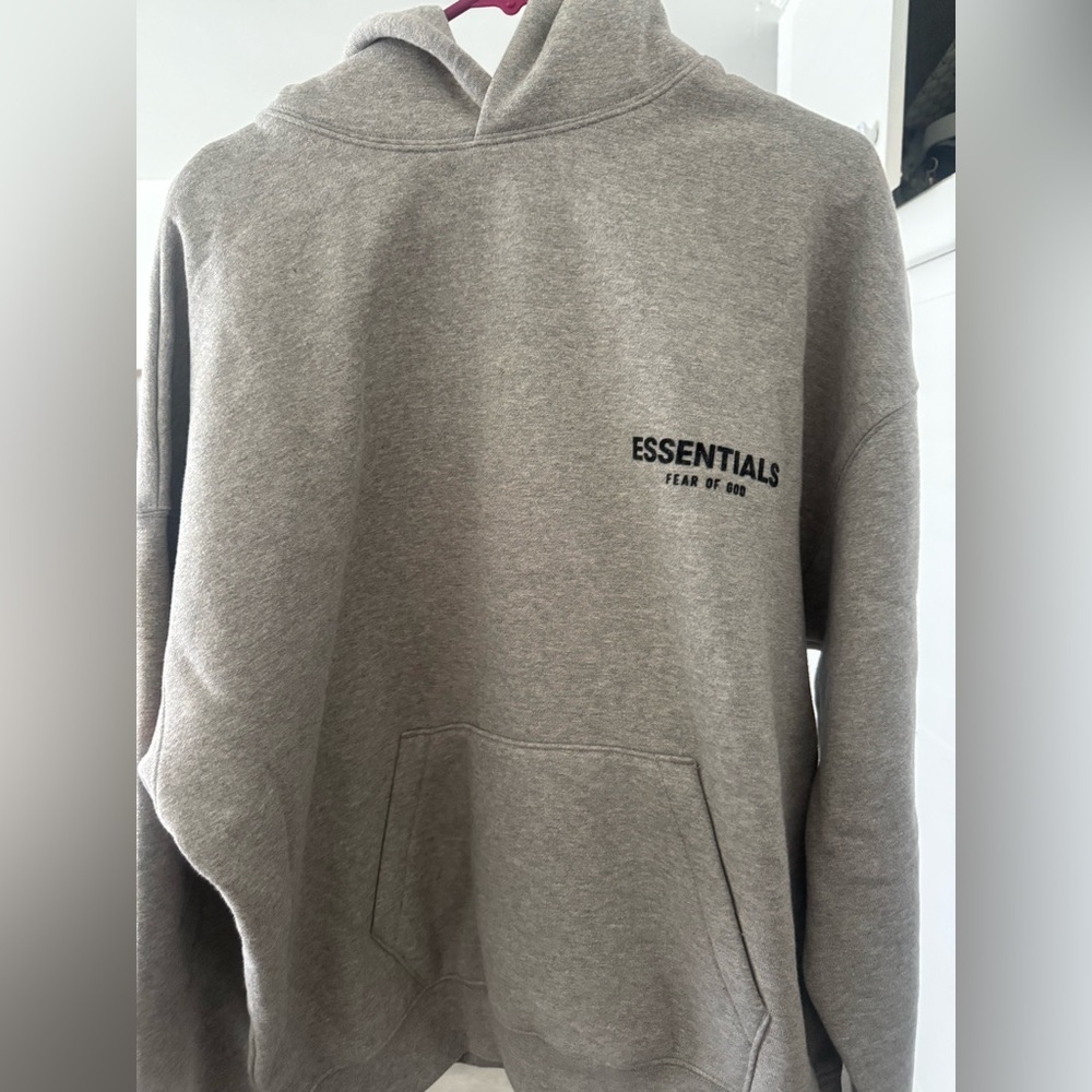 Authentic Essentials  Fear of God dark Oatmeal Hoodie NWT